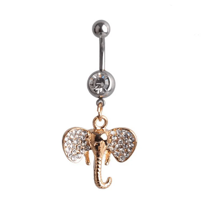 Cute Elegant  CZ Surgical Steel Belly Button Rings, Belly Piercing,Pircing Navel Piercing Ombligo Nombril Joias Ouro