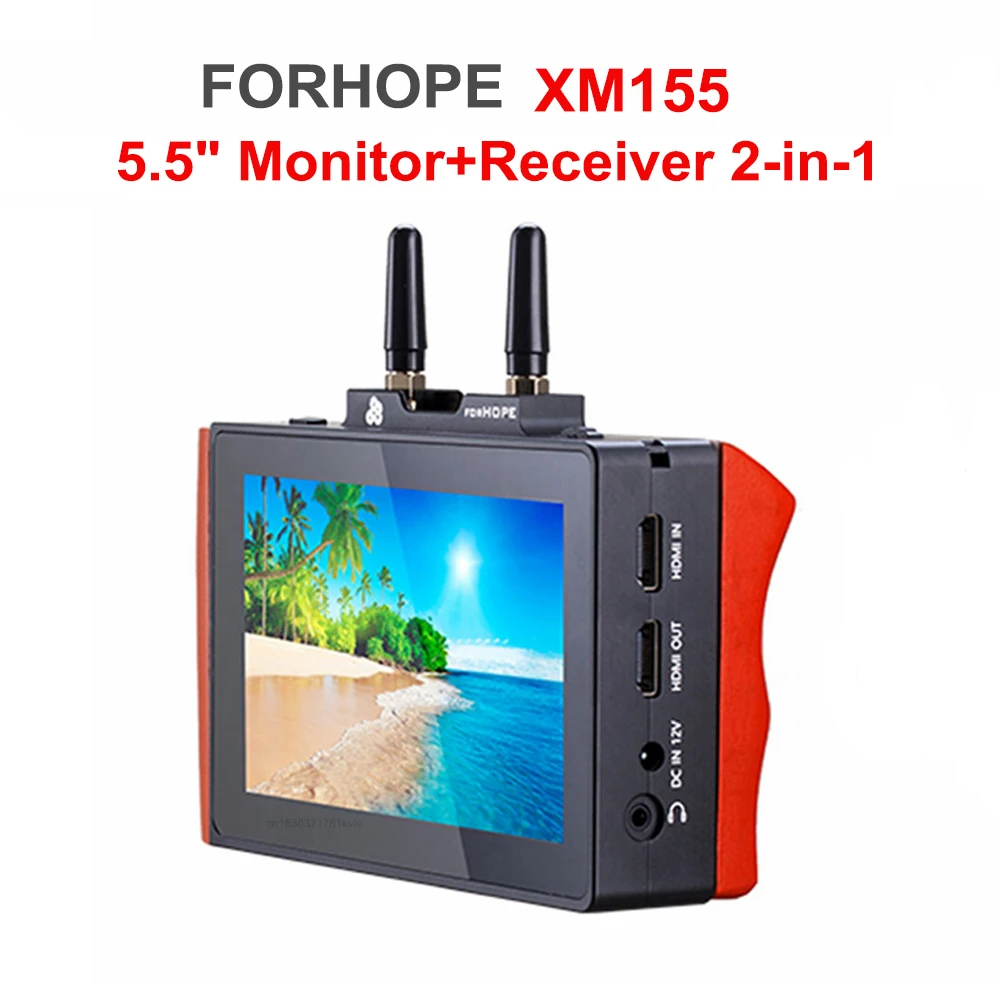 

Forhope XM155 Wireless Monitor Receiver 5.5 inch on Camera Monitor 3D LUT Touch Screen Wireless Transmission system Monitor