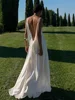 Backless Satin Long Sling Dress Women V Neck Sleeveless Slit Solid Sexy Party Dresses 2026 Summer Lady Vacation Evening Robes