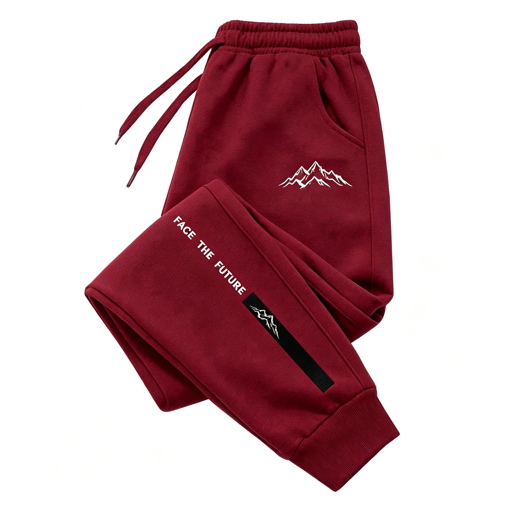 Modische Herren-Jogginghose mit Print, lässige lange Hose für Outdoor, Laufen, Sport, Jogging, elastischer Bund, Alltag, Streetwear – Detail 3