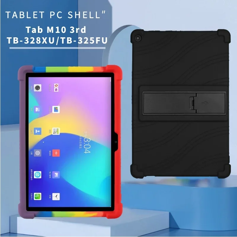 Funda de silicona con soporte para tableta Lenovo Tab M10 de 3. ª generación, 2022 pulgadas, PC, TB-328FU, TB-328XU, niños