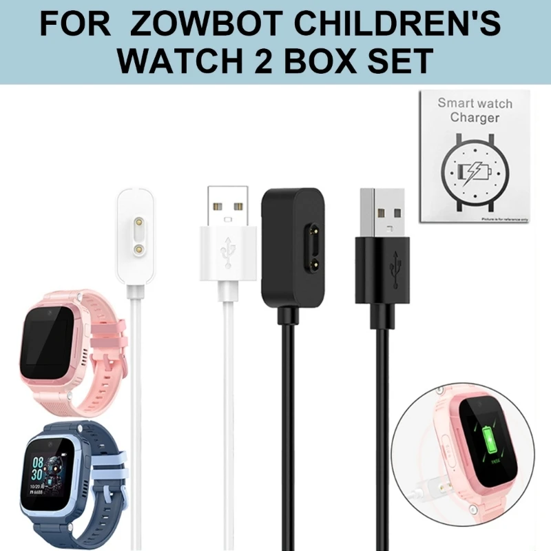 DX62 Easy To Use Magnetic Charging Wire for Kids Smartwatches 3.3ft USB Connection Cable Travel Friendly for Watch zowbot 2