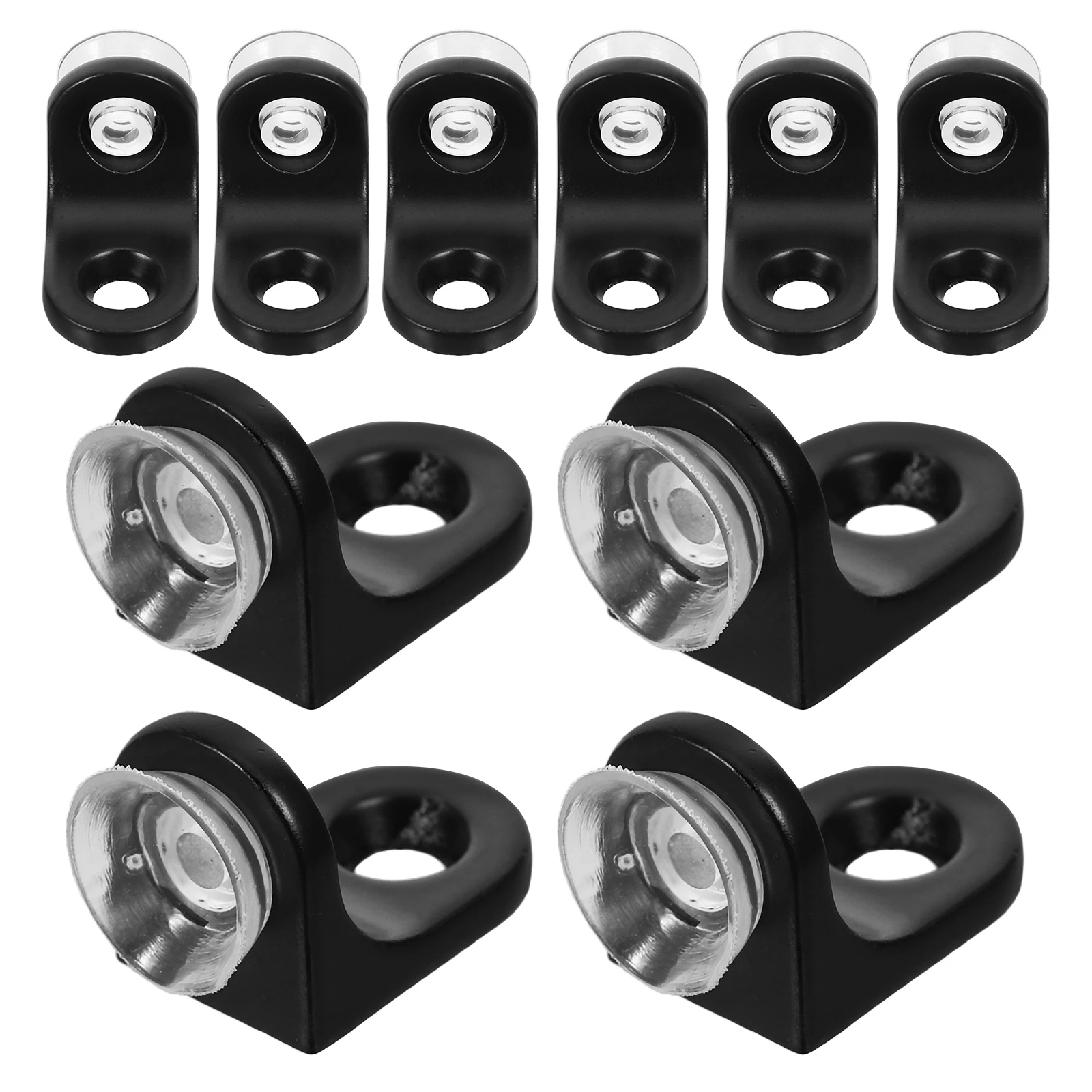 

20 Pcs Shelf Brackets Glass Corner Braces Suction Cups Heavy Duty Support Cabinets Furniture Round Edge Design Easy
