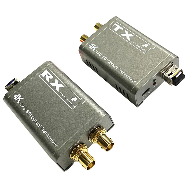 

K 60 Гц 12G-SDI 20 км оптоволоконный удлинитель через оптоволоконный кабель LC HD SDI видео аудио оптоволоконный передатчик удлинитель приемника с SFP