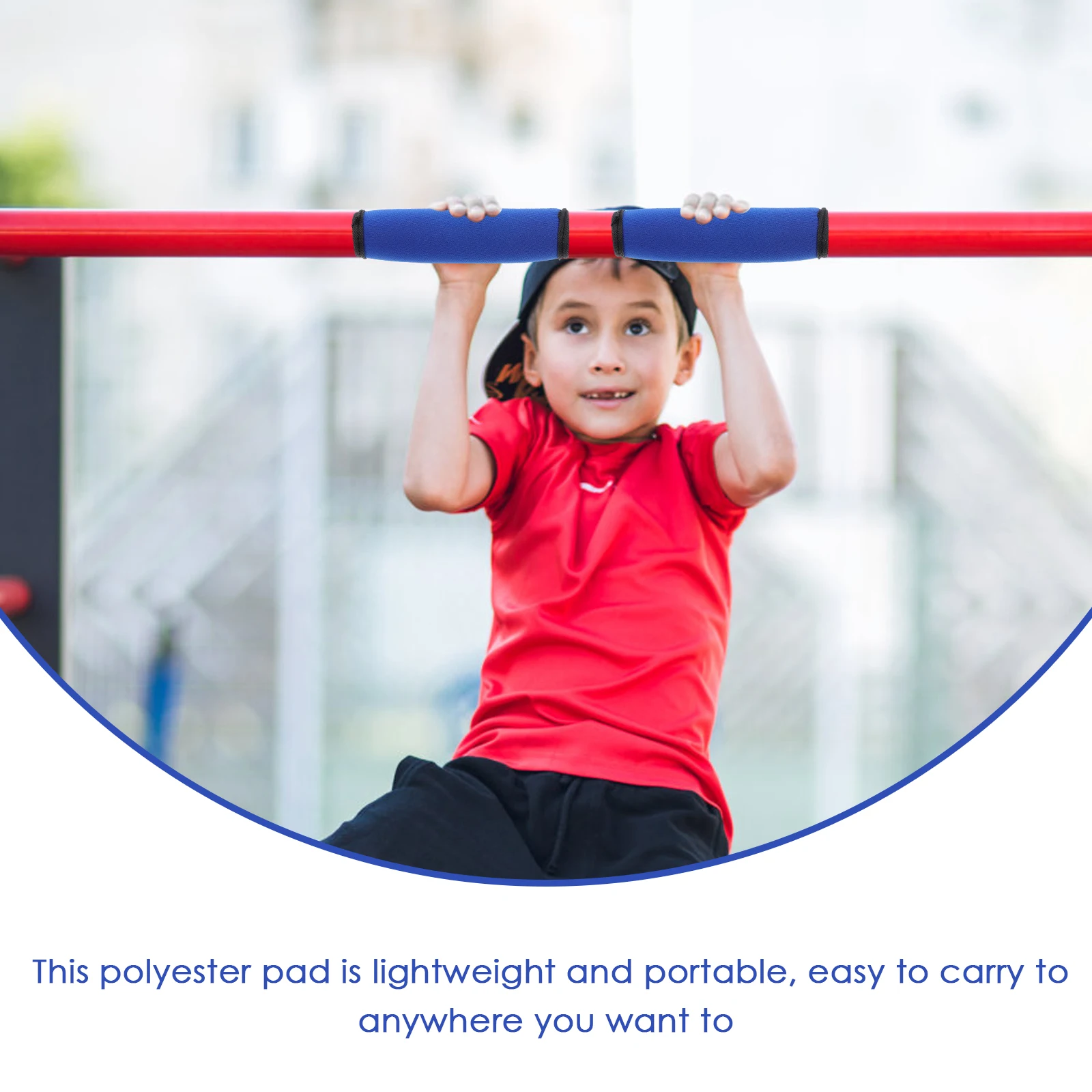 

2pcs Barbell Mat Polyester Horizontal Bar Cover Anti-Slip Protector Portable Exercise Gear Lightweight Disassemblable Gym