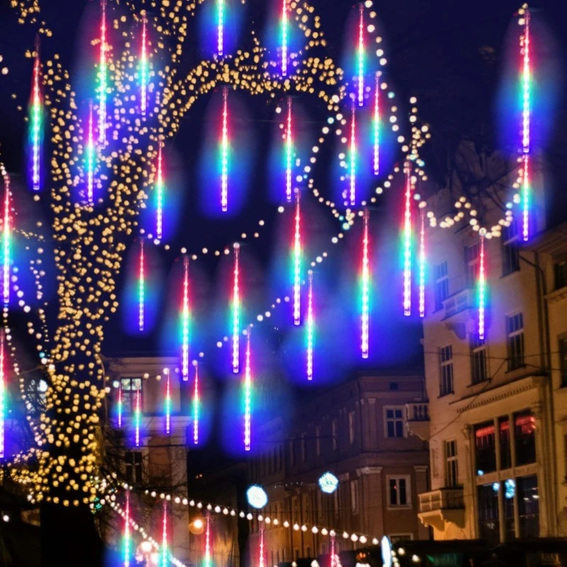 Battery-powered Meteor Shower LED Weddings and Festive Celebrations, Perfect for Holiday, Party, Restaurant Christmas Decor