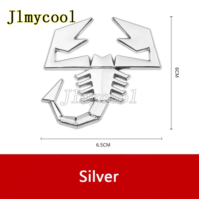 3D Metal Scorpion Car Styling hrome Zinc Alloy Adhesive Emblem Badge Sticker Decal for Fiat Abarth 500 600 124 125 595 Egea view 6
