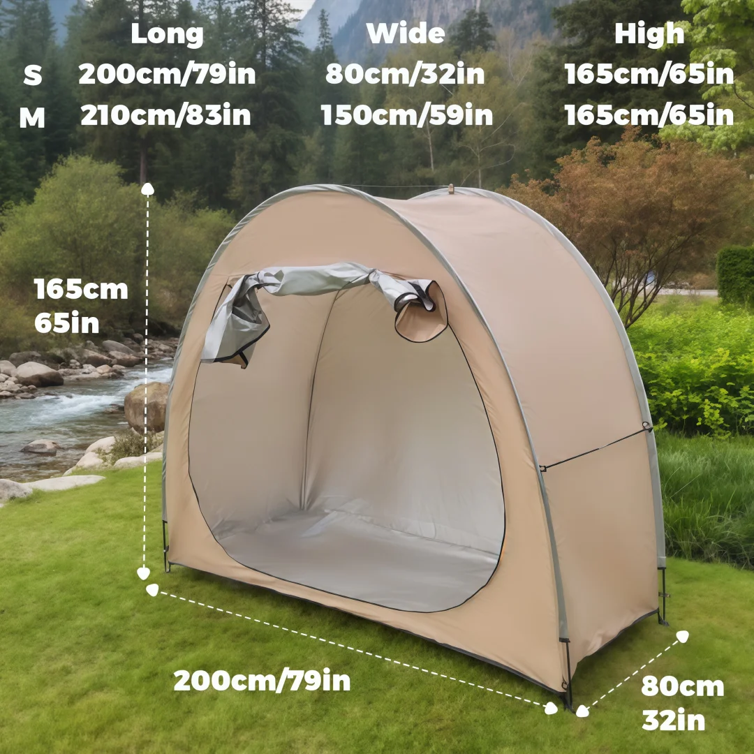 1 Pack Sturdy Fabric Bike Storage Shed, Foldable Shelter for Bike Lovers, Outdoor Backyard Bicycle Storage Tent for 1-2 Bikes
