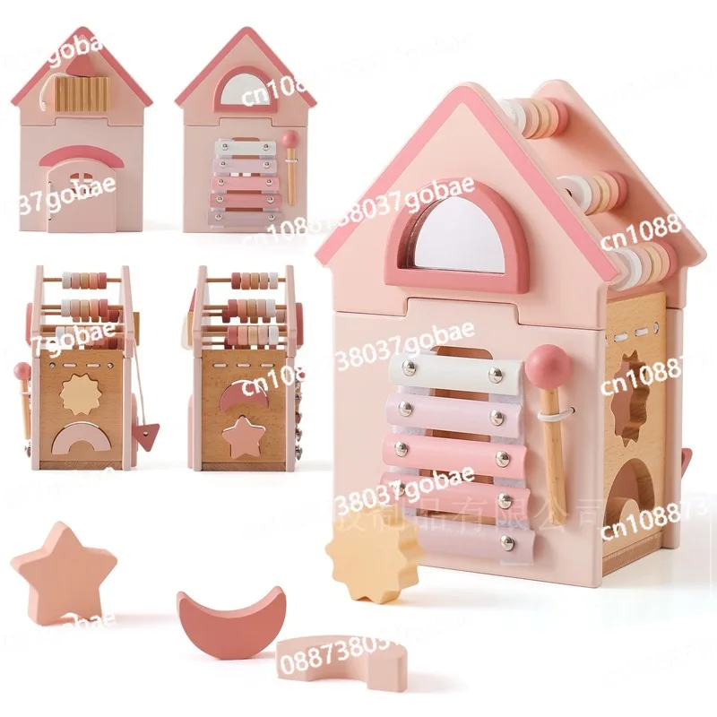 Wooden House Five-in-one Toy Children's Education