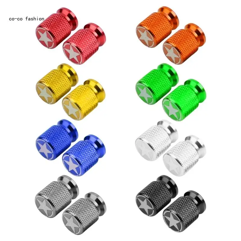 Bike Tire Valves Caps Aluminum Valves Covers for Daily Commuters & Enthusiasts 517B