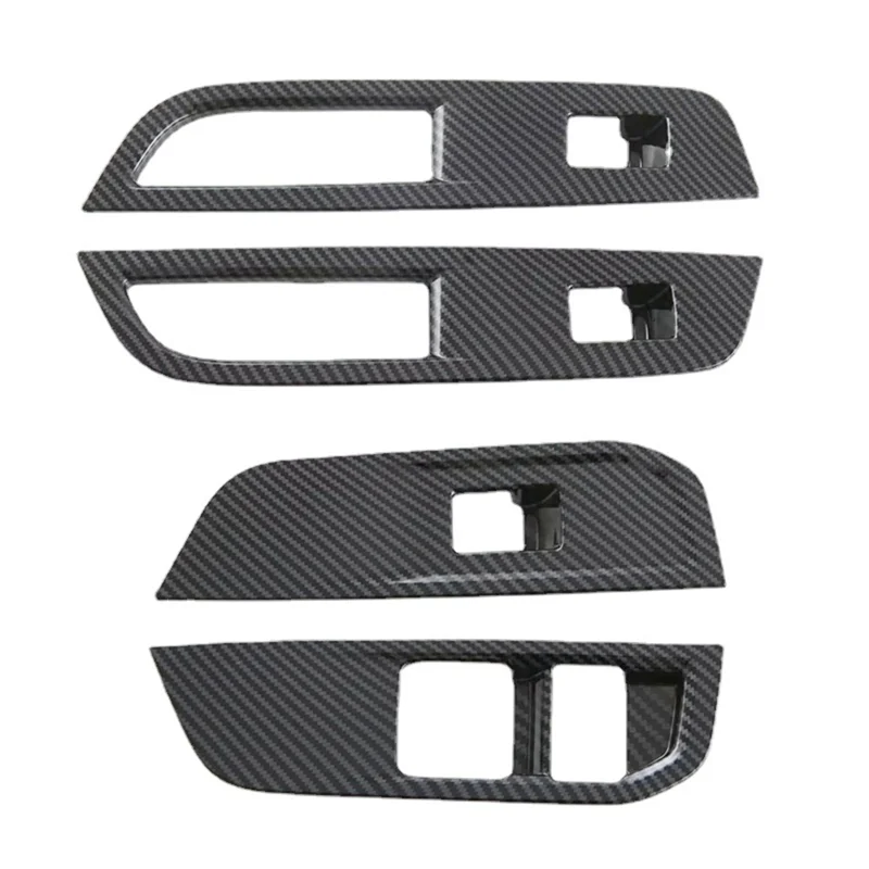 For MG 4 MG4 EV Mulan 2023 Car Window Control Lift Switch Panel Cover Trim Decoration Accessories - ABS Carbon Fiber LHD