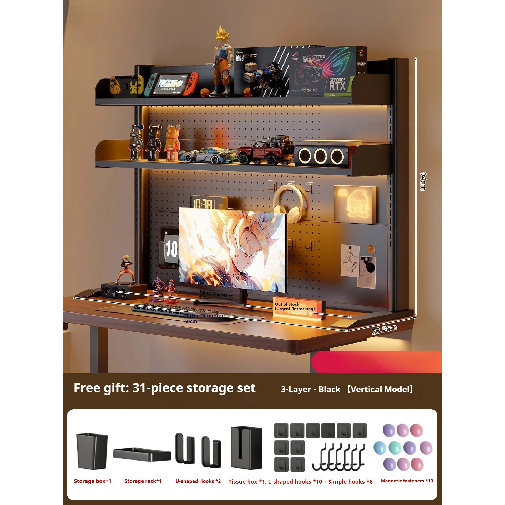 Clamp on Desk Shelf with Pegbo - Desk Setup Productivity 评论和价格