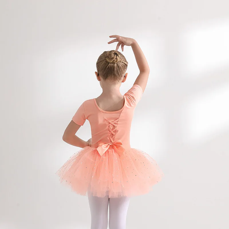 Girls Ballet Tutu Dress Dance Dress for Toddlers Kids Gymnastic Leotard Dresses With Full Lining Cotton Ballet Closed Crotch - view 3