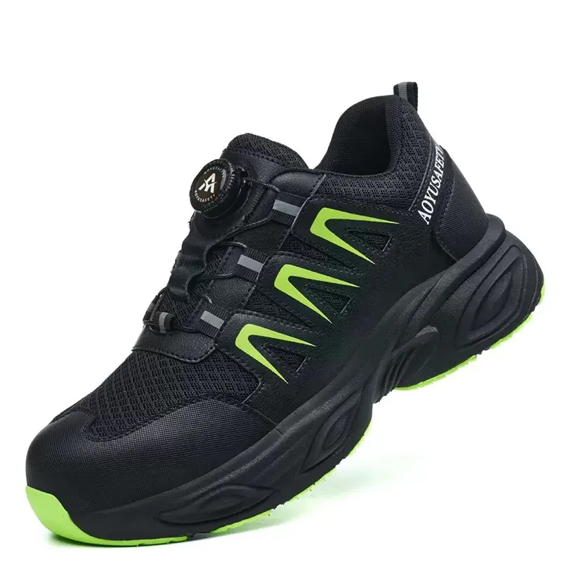 Lekkie i oddychające buty robocze z ochroną przed uderzeniami i przebiciami, odporne na ścieranie, model 2025.