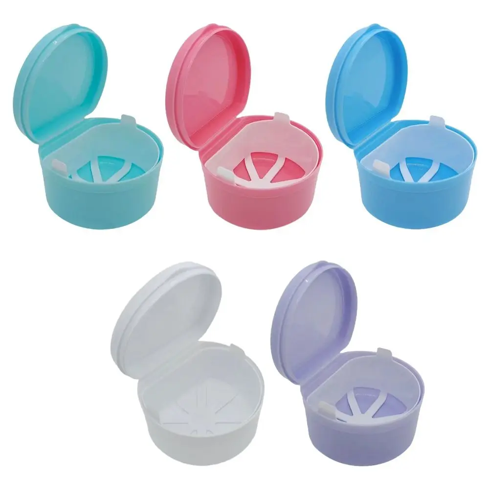 

Контейнер для зубов, пластиковый фиксатор, портативный многоцветный лоток для протезов, коробка для брекетов, ортодонтический чехол для женщин и мужчин