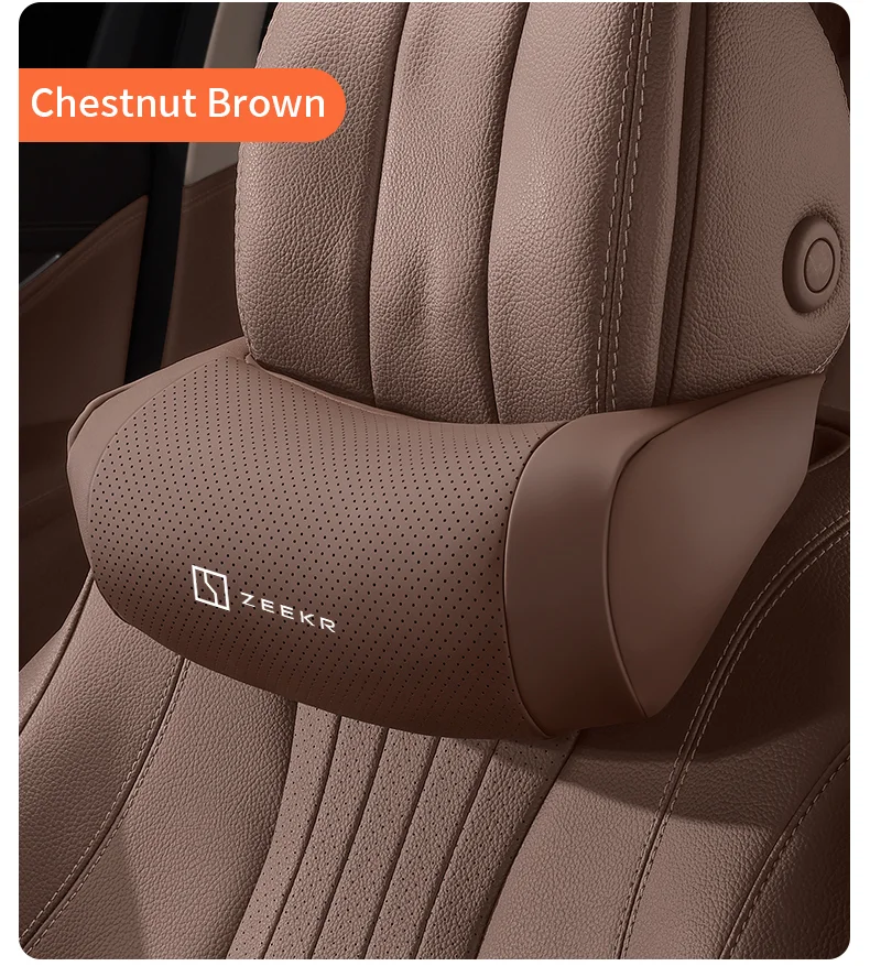 Für Zeekr X MIX 001 007 009 8X 9X 7X Atmungsaktive Auto-Kopfstütze Leder-Nackenstütze Sitz Atmungsaktives Weiches Nackenkissen oder Zubehör – Detail 16