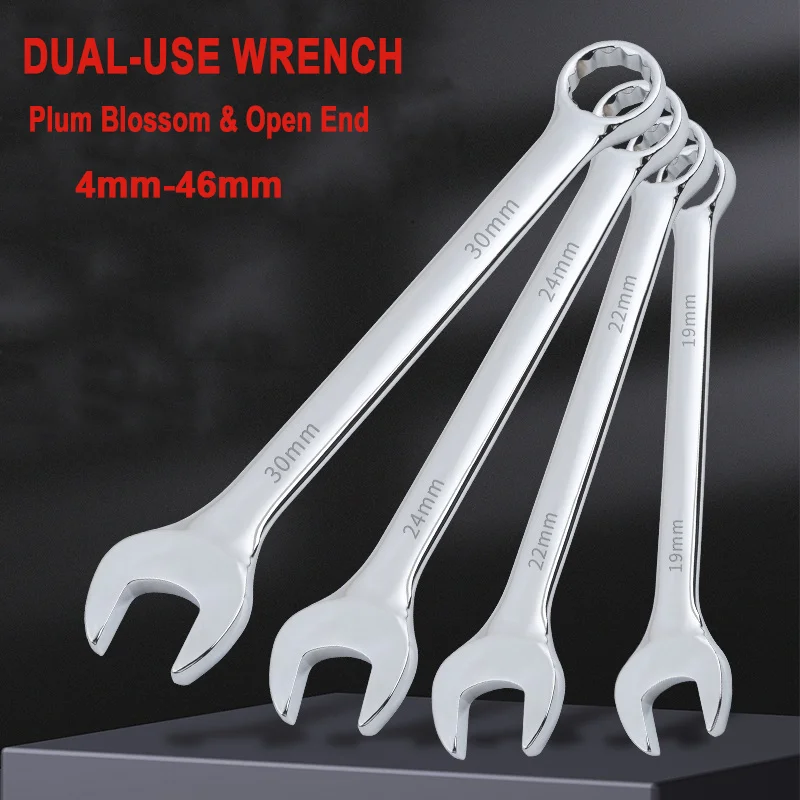 

1/3/5 шт. двойного назначения, открытый ключ с храповым механизмом «Цветение сливы», 4 мм-46 мм, комбинированные гаечные ключи, резак для гаек, комбинированный ключ, ручные инструменты для ремонта