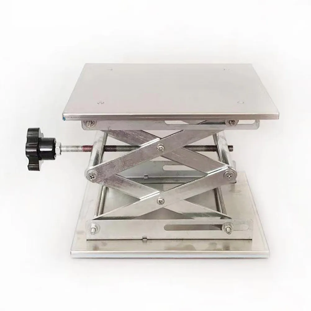 Stainless Steel Lift Stand Mini High Precision Adjustable Screw Stable Scissor Lift Platform Garage Mini Jack Stand