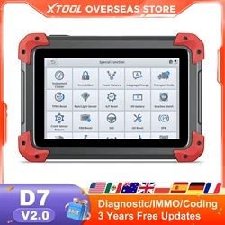 XTOOL D7 V2.0 OBD2 Scanner All System Car Diagnostic Tool Bi-directional Automotive Tool ECU Coding with 39+ Service Function