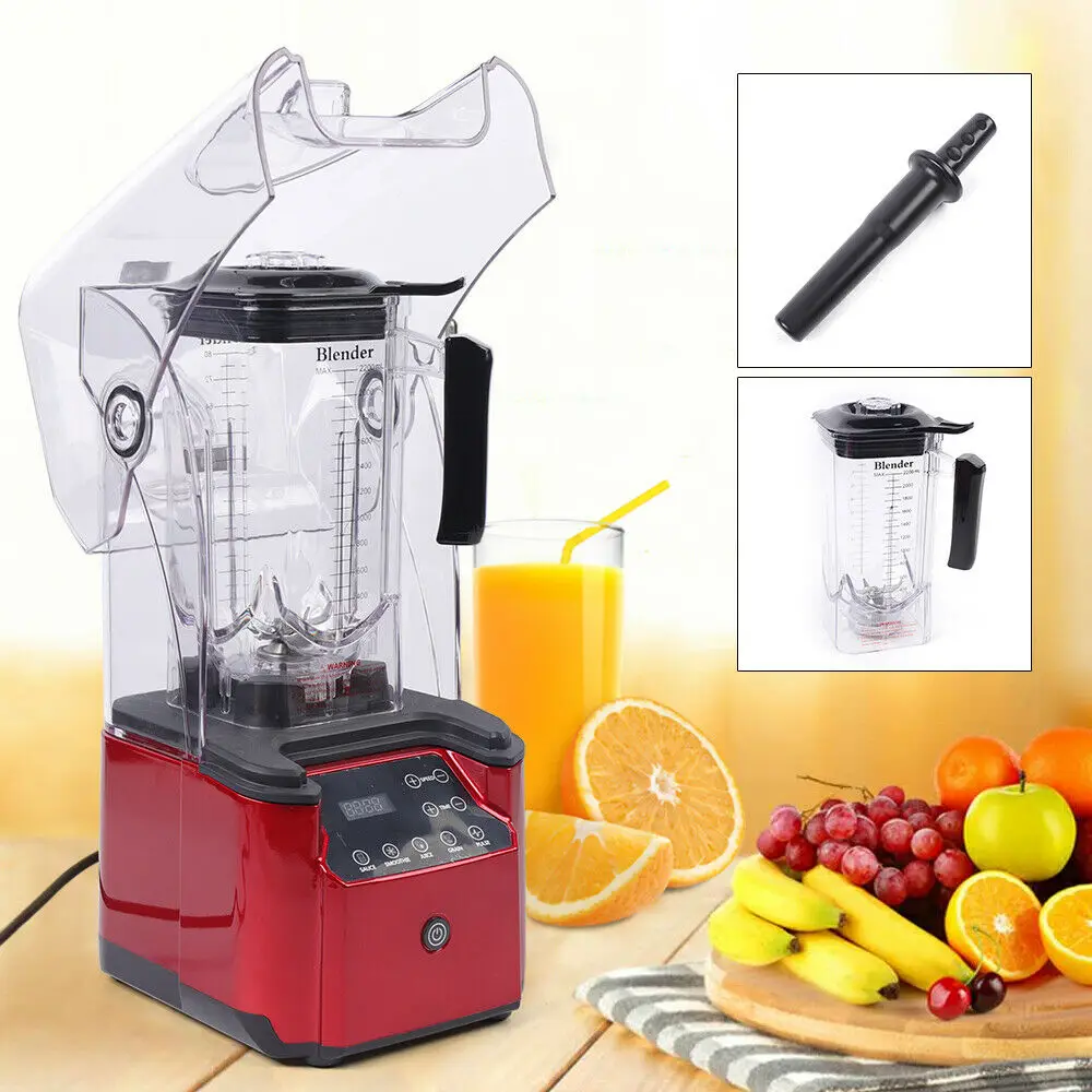 Smoothie-Mixer, 2200 W kommerzieller Mixer, schalldichter Smoothie-Mixer mit Touchscreen und Timer