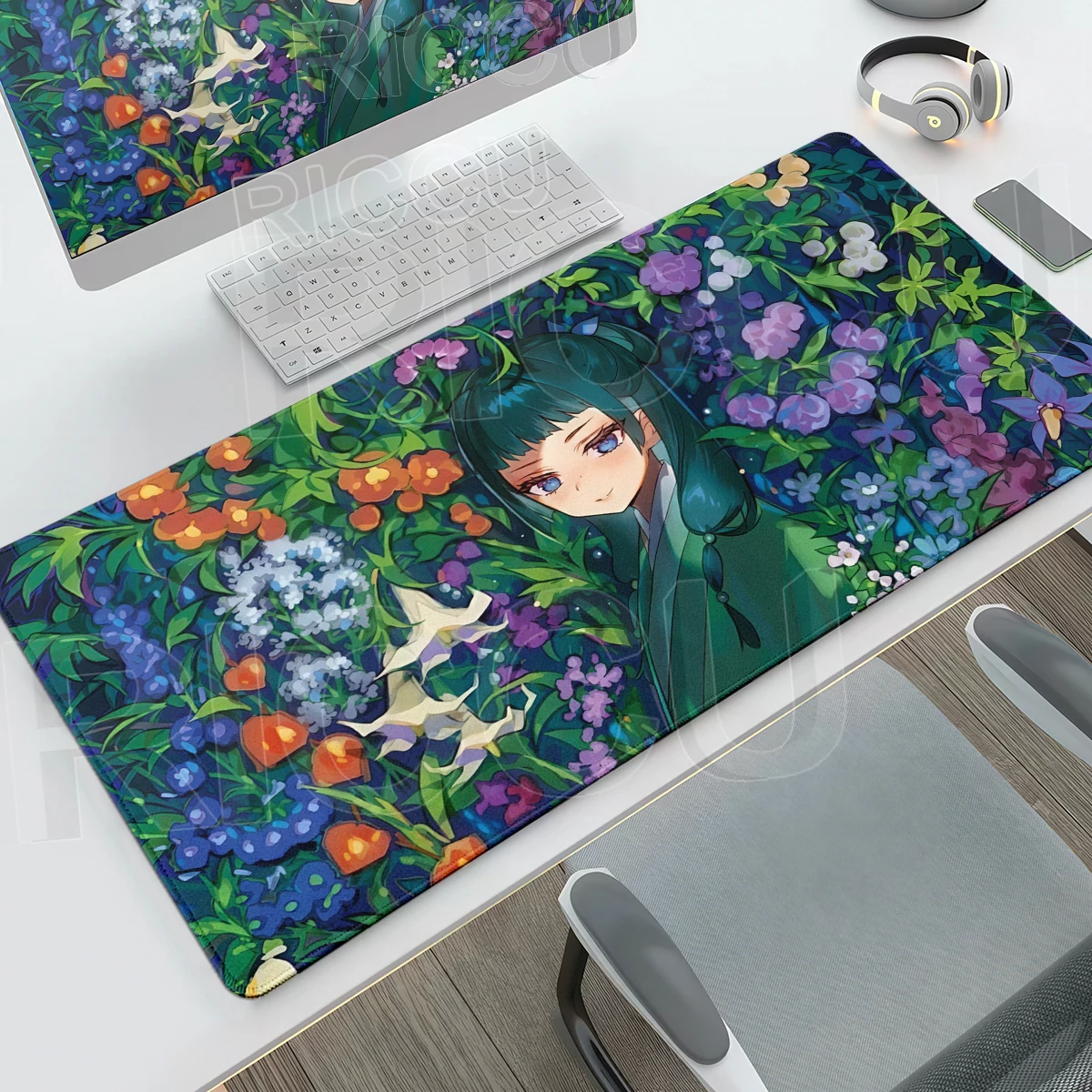 Anime Girl MaoMao Mousepad The Apothecary Diaries XXL Keyboard Desk Mat PC Rubber Lock-Edge Mouse Pad HD Gaming Laptop ​Carpet