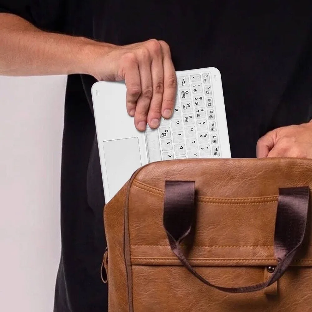 

Модная RGB-подсветка Bluetooth-клавиатура с подсветкой, красочная светящаяся беспроводная клавиатура, универсальная легкая портативная клавиатура для путешествий