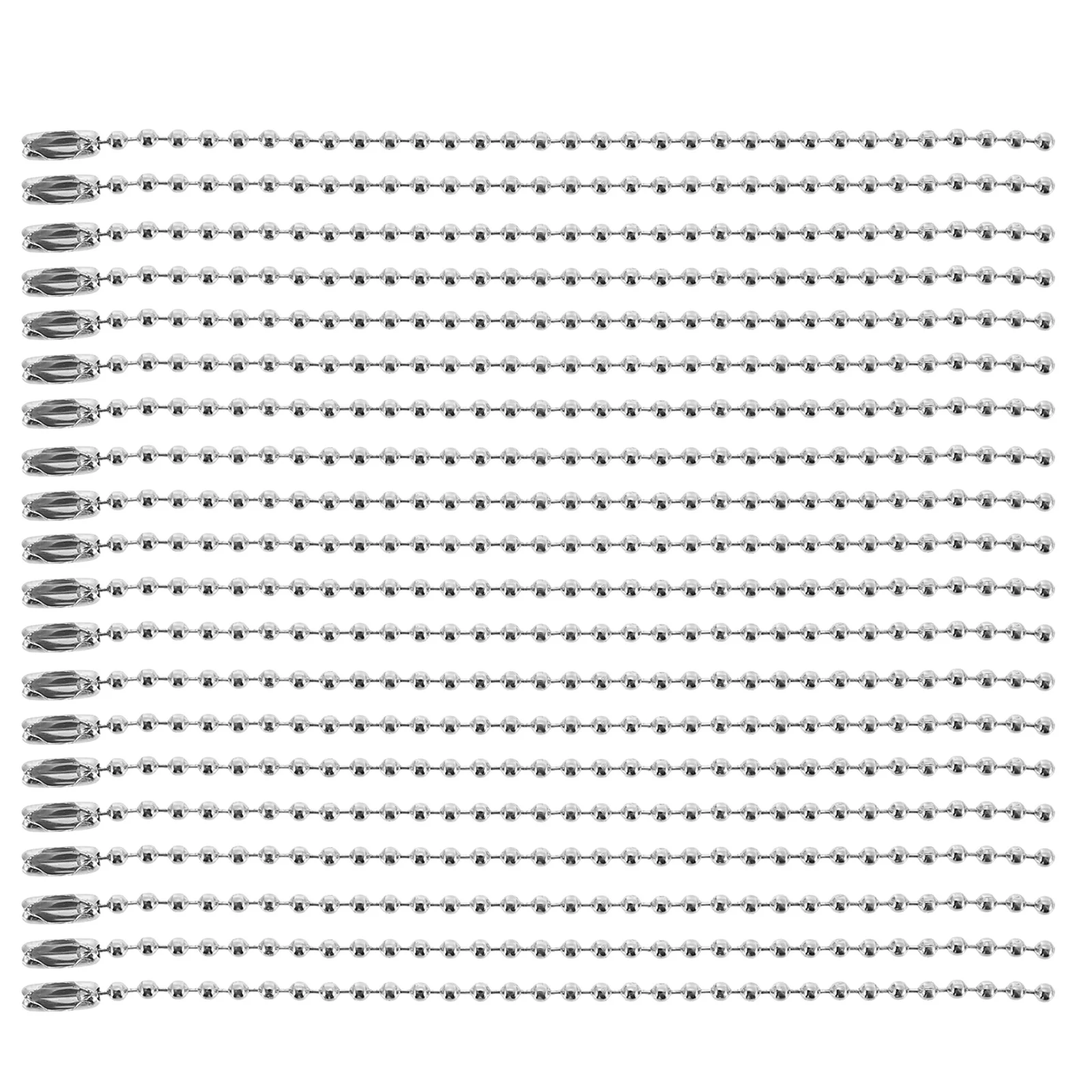 

100pcs Bead Chain Necklace Jewelry Chains Color Tag Chain Connector Buckle for Pendant Key Dog Tag DIY Accessories