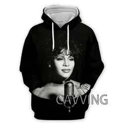 New Fashion  3D Print  Whitney Houston  Hoodies Hooded Sweatshirts Harajuku Hoodie Sweatshirts Tops Clothing  for Women/men