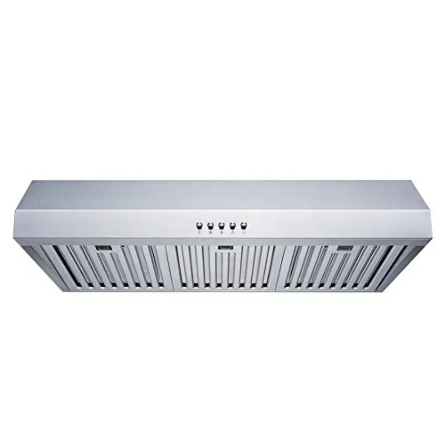 

30 In. Convertible Stainless Steel Under Cabinet Range Hood with Baffle Filters and Push Button Control for Efficient Kitchen V