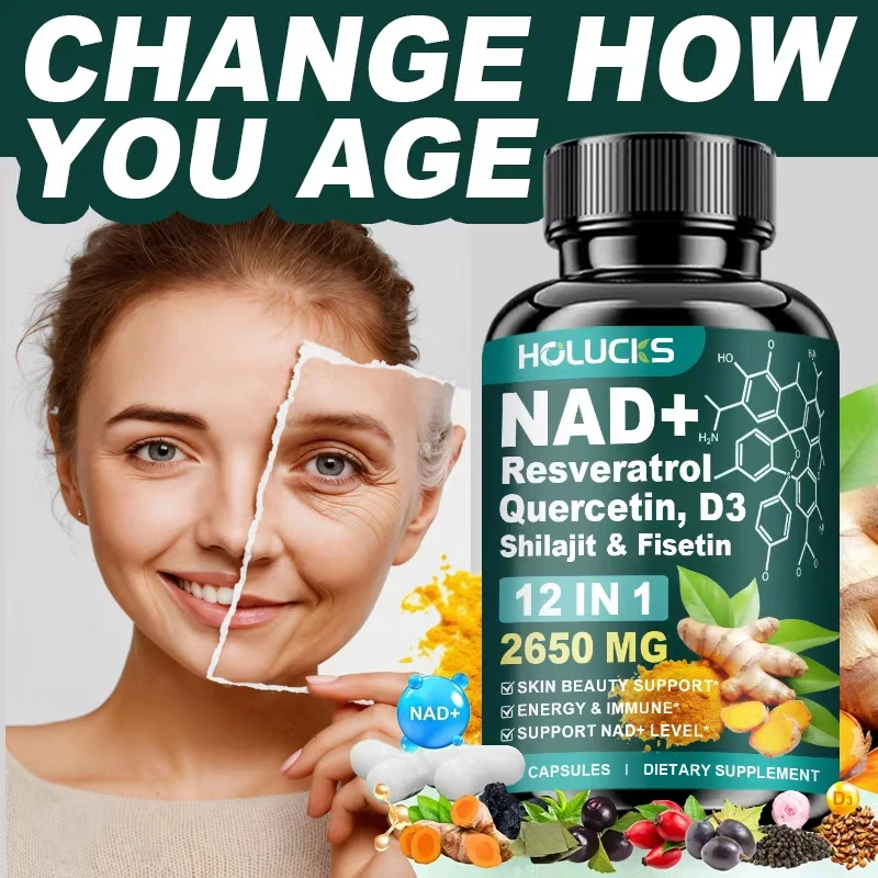

NAD+ Supplement, Boost Energy, Support Immune & Skin Health, Daily Vitality, for Cellular Rejuvenation, for Women
