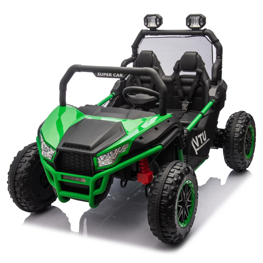 24-V-Zweisitzer-Kinderfahrt auf UTV mit Elternkontrolle, 400 W Super Power, Allradfederung, LED-Licht mit Rückfahrscheinwerfer