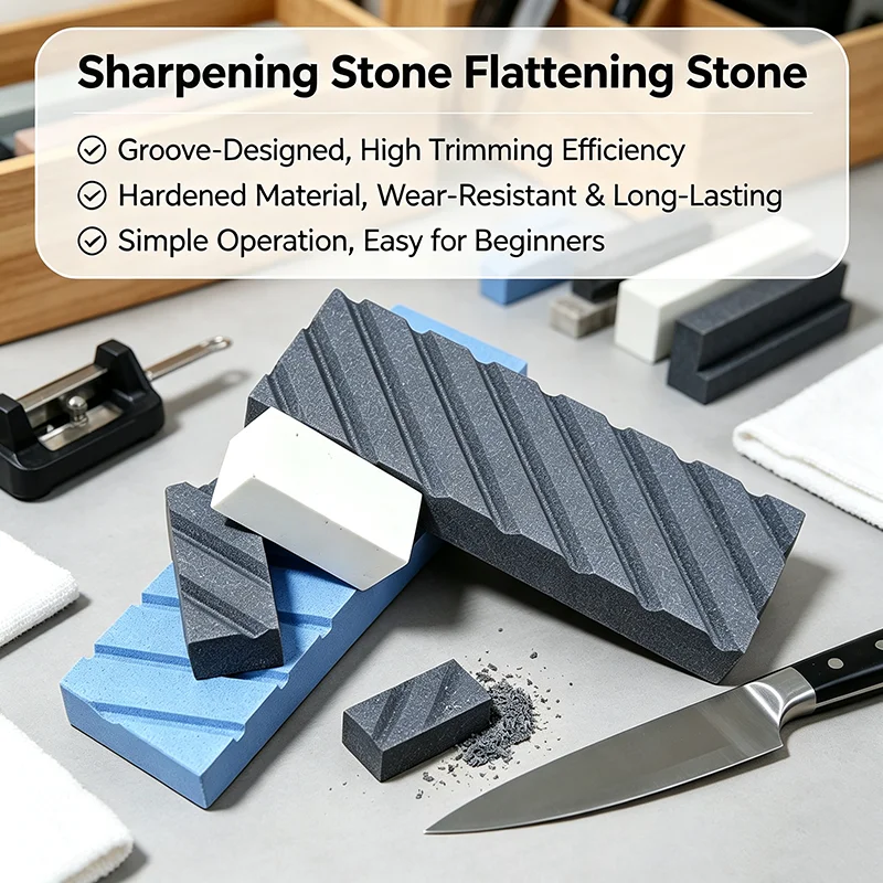320 Grit Knife Sharpener Correction Stone Horizontal Stripes Water Whetstone Sharpening Repair Tool for Kitchen Bar Accessories