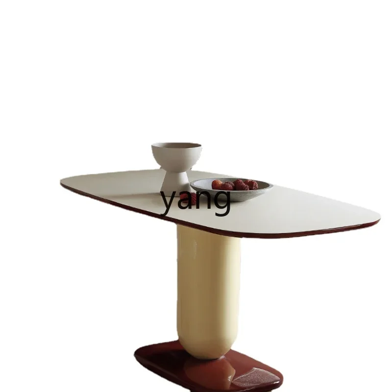 

Yhl Marble Long round Dining Table Mid-Ancient Simple Negotiation Leisure Space Table Outdoor Setting