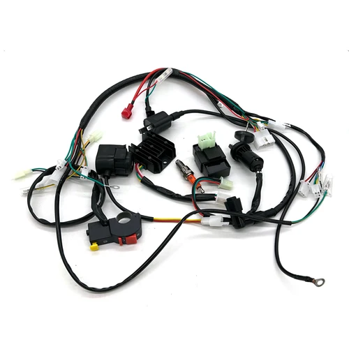 Imagen 2 del producto Arnés de cableado eléctrico completo, bujía CDI, Kit de bobina de encendido para moto de cross china, 125cc-250cc, ATV, UTV, Quad Go Kart