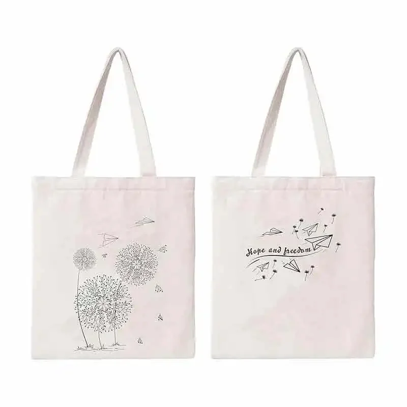 PYD01 Dandelion Flower Tote Bag Floral Tote Bag for Women