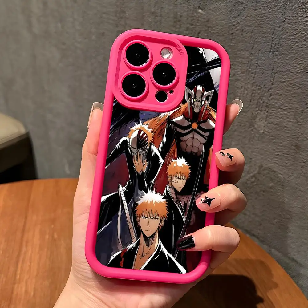 

Ichigo Kurosaki Thicken TPU Mobile Phone Case for iPhone 17 16 15 14 13 12 11 Air Pro Max Plus Colorful Cover