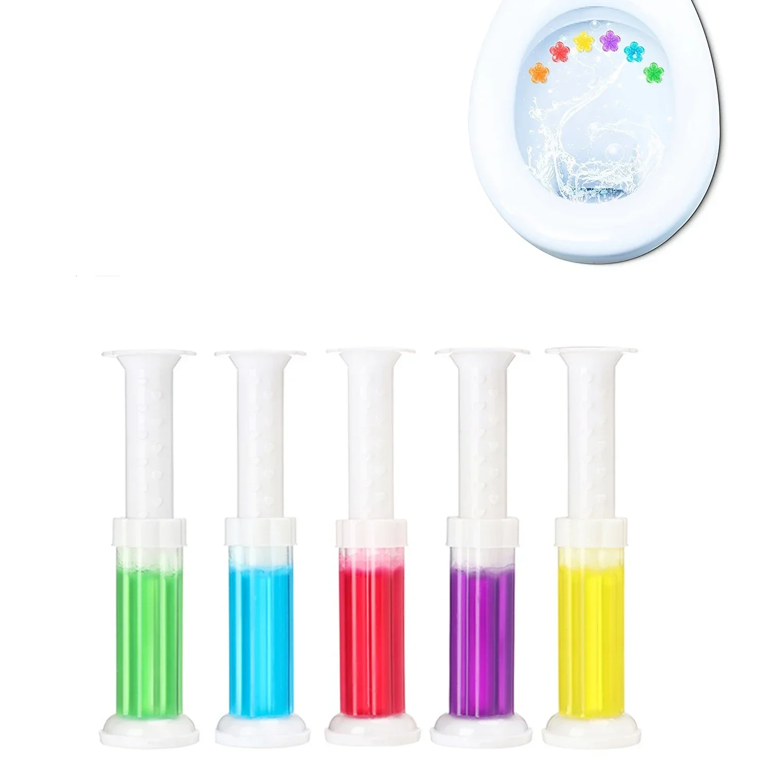 1Pcs Toilet Bowl Cleaner Gel Flower Petals-Long-Lasting Freshness,Odor Eliminator,Deodorizing Bathroom Stickers for Hygiene