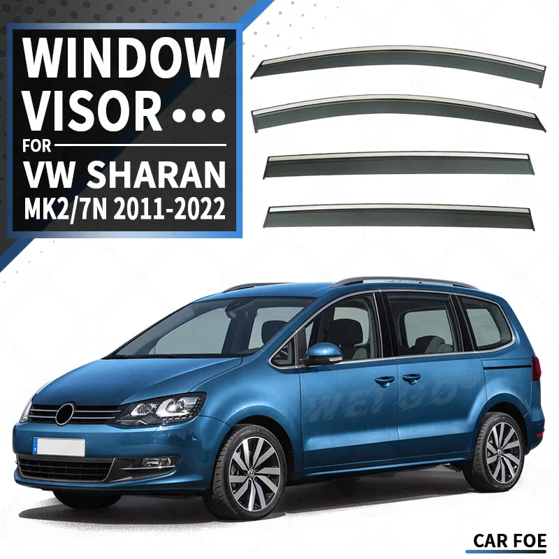 

For Volkswagen VW SHARAN 7N 2011-2022 Car Window Visor Awning Shelters Windshield Side Window Rain Sun Shade Auto Accessories