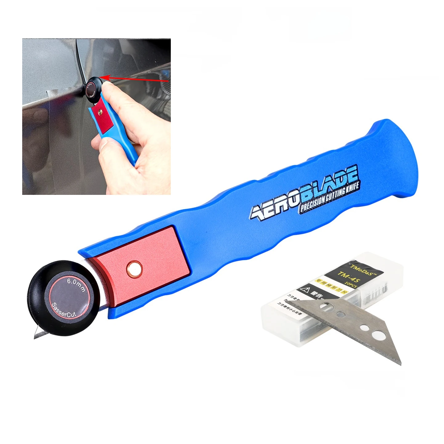 TOFAR Car Film Cutting Roller Knife Window Tint Cut Trimming Tool Vinyl Carbon Film Edge Cutting Tool Knife Rotary Gap Cutter