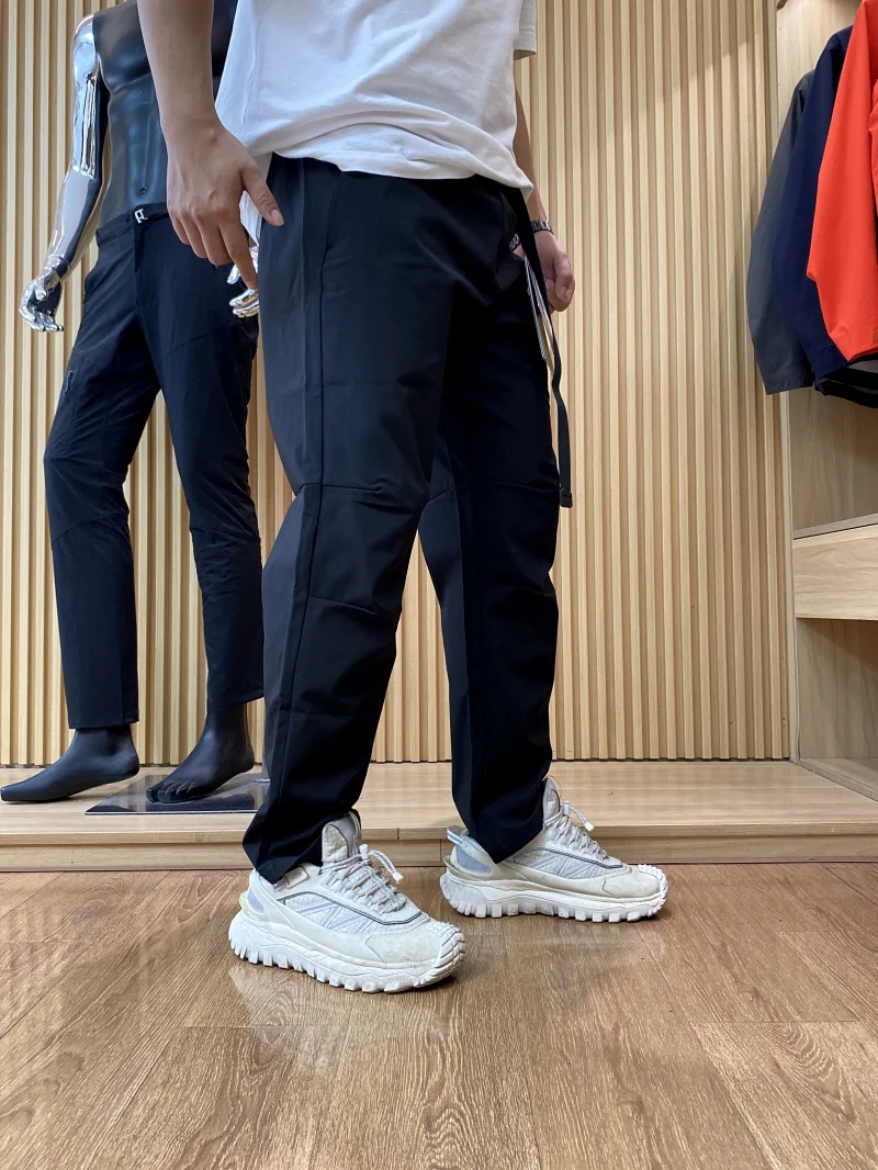 

Waterproof Windproof Outdoor Men's Elastic Waist Casual Pants Straight Leg Basic Color Trendy Nylon Polyester Fiber Spring Au...
