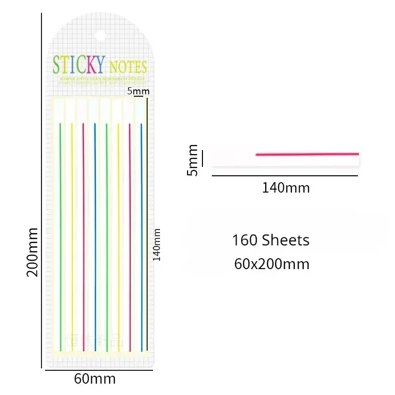 Color Notes Waterproof Transparent Index Tabs Reusable Sticker Office Supplies Fluorescent school Notepad Sticky Note