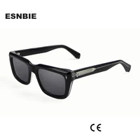 Gafas de sol de acetato grueso de alta calidad para hombre, gafas de sol cuadradas con remaches de diseñador de marca para dama, gafas de sol UV400 de gran tamaño para hombre