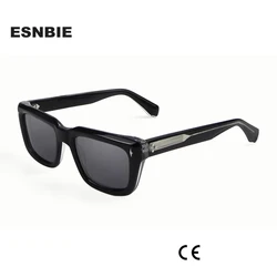 High Quality Thick Acetate Sunglasses Men Brand Designer Rivet Square Sun Glasses For Women Oversized UV400 Shades Male