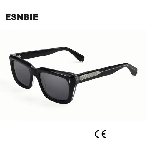 Gafas de sol de acetato grueso de alta calidad para hombre, gafas de sol cuadradas con remaches de diseñador de marca para dama, gafas de sol UV400 de gran tamaño para hombre