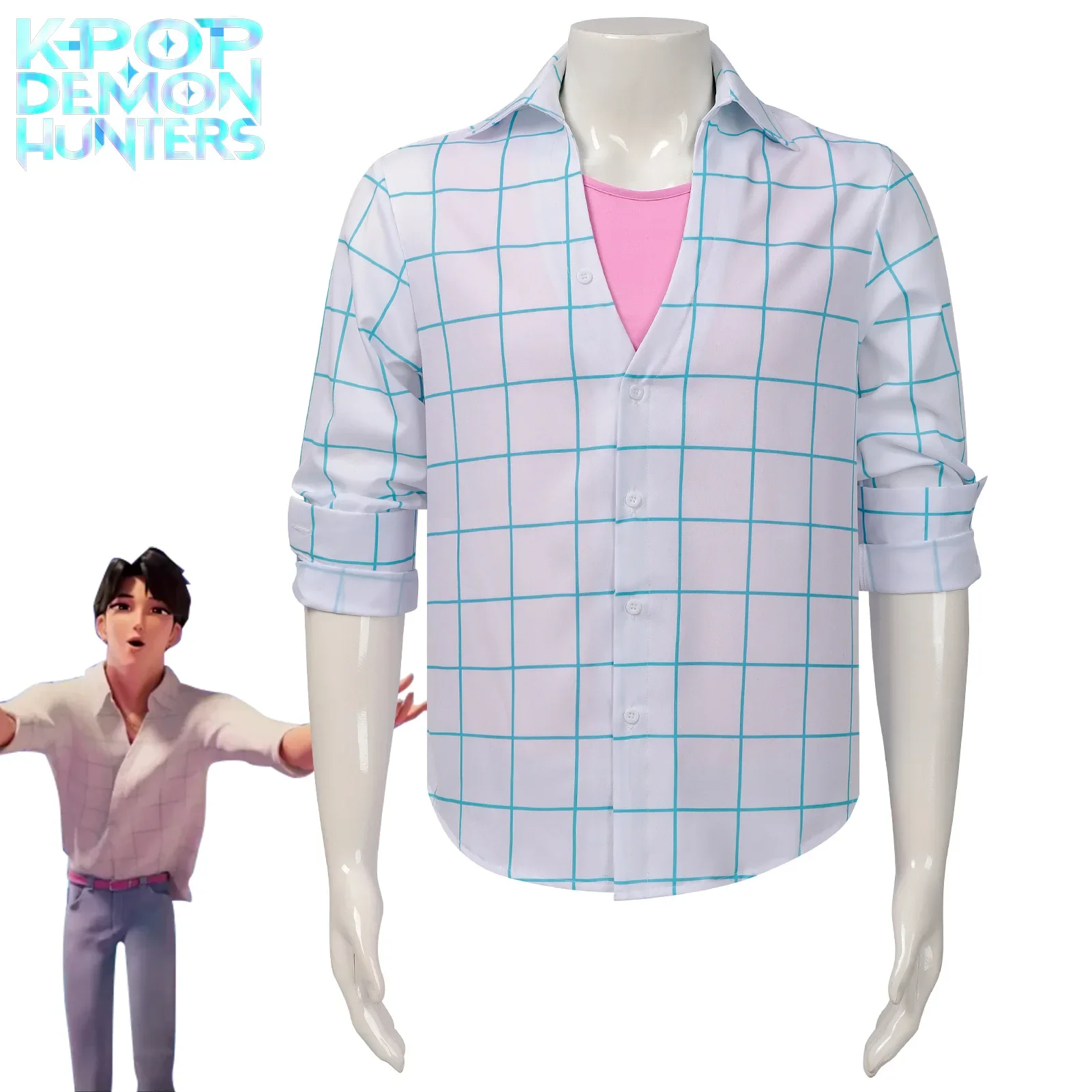 

KPop Demon Hunters Saja Boys Jinu Cosplay Costume Uniform Halloween Carnival Party Christmas Play Role Clothes Clothing Set