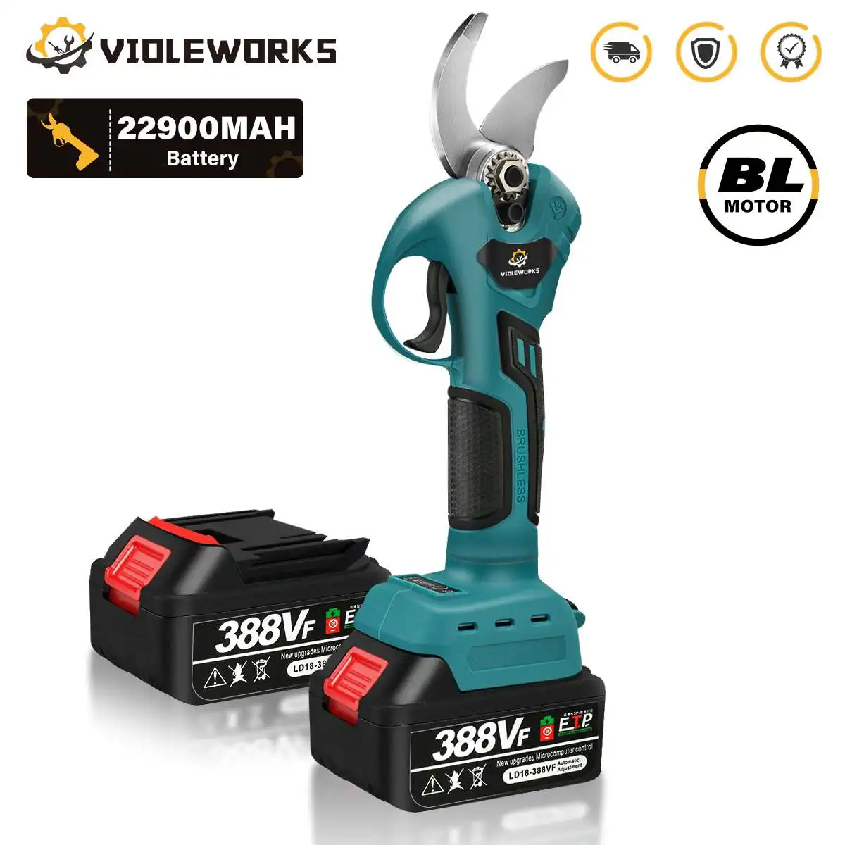 Cortador de Poda Elétrico sem Fio Ferramenta Bonsai Branches Cutter Bateria Makita 18v Brushless Fruit Tree Gears 30 mm
