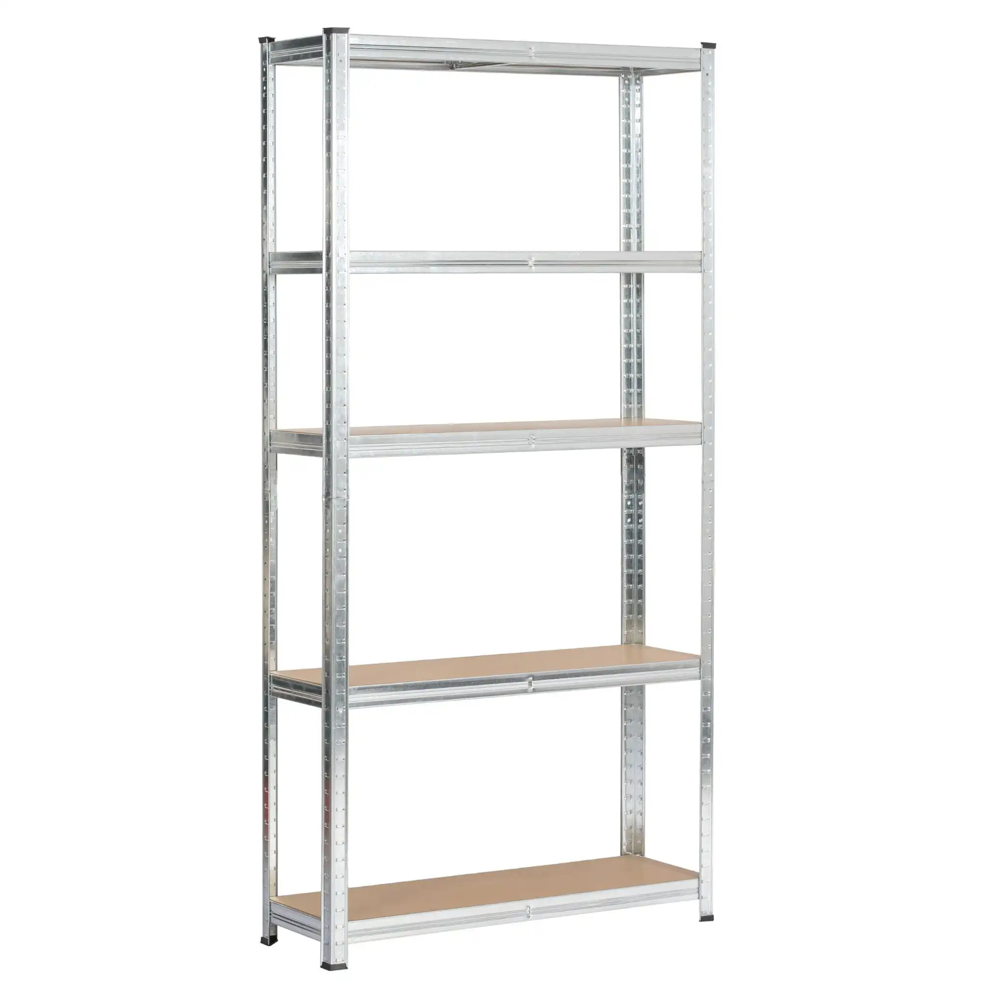 AKORD metalen stellingen gegalvaniseerd staal 5 planken houtkleur draagvermogen 875kg 90x30x180 cm