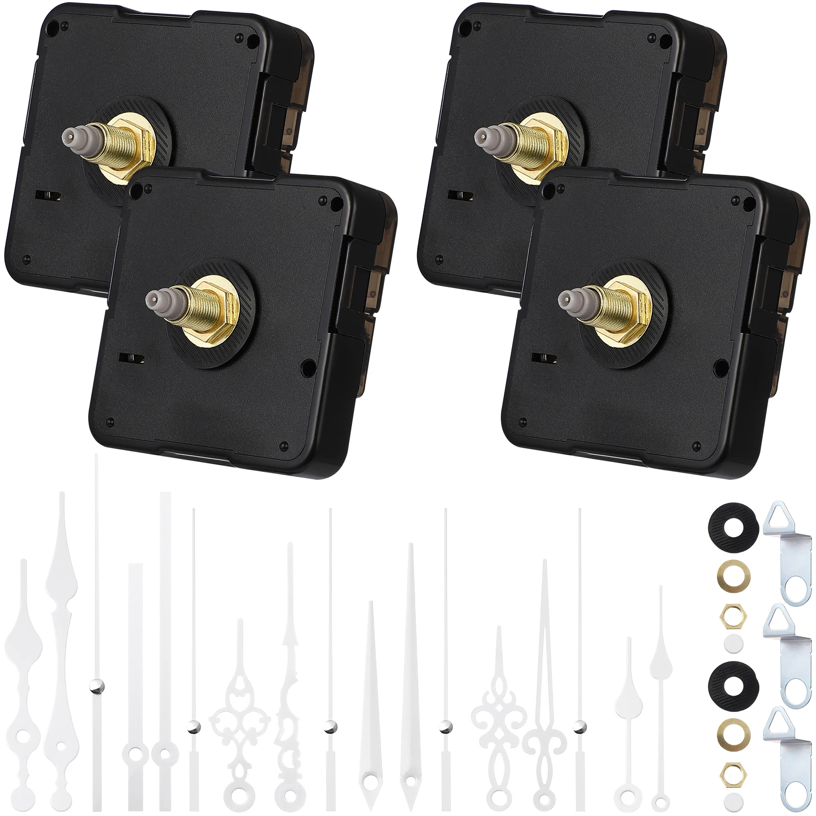 

4Sets Clock Movements Mechanisms DIY Repair Replacement Parts High Compatibility Precise Timekeeping Clock Repair Parts