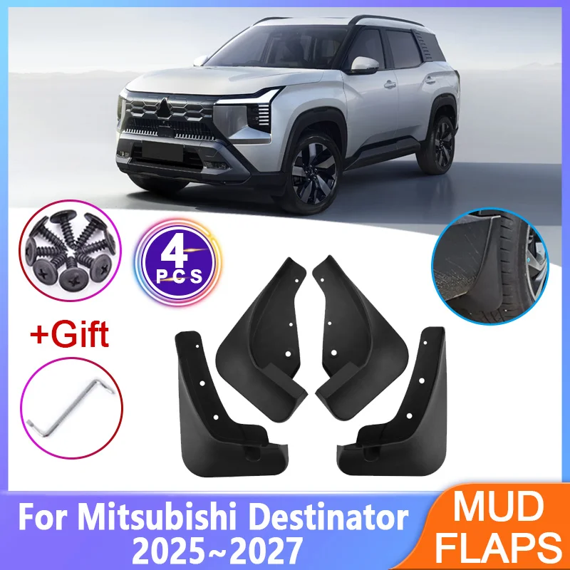 

Автомобильные брызговики для Mitsubishi Destinator 2025 2026 2027, защита от брызг, передние и задние брызговики, инструменты, аксессуары, 4 шт.