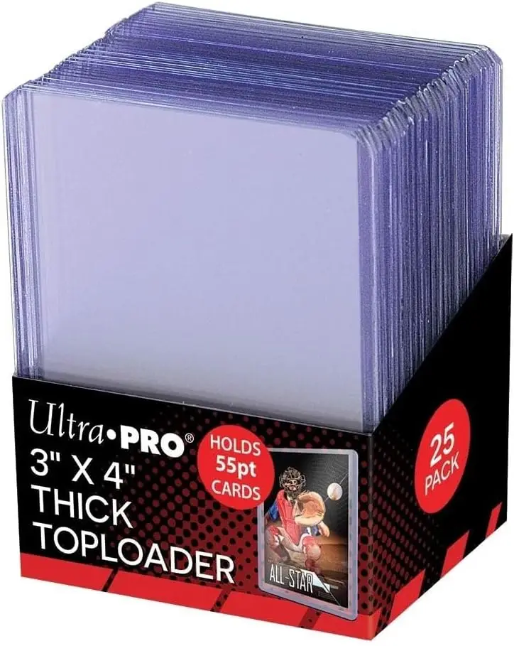 

Card Toploader 55pt Rigid PVC 25 Pack for Trading Cards Protection